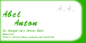 abel anton business card
